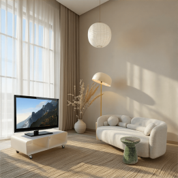 TV-meubel Lounge op wielen creme Kare Design