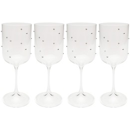 Wijnglazen Glam Dots zilver (4/set) Kare Design