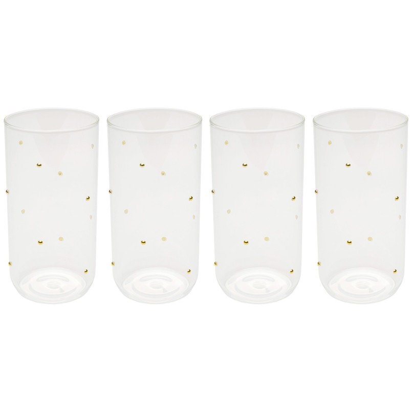 Waterglazen hoog Glam Dots goud (4/set) Kare Design