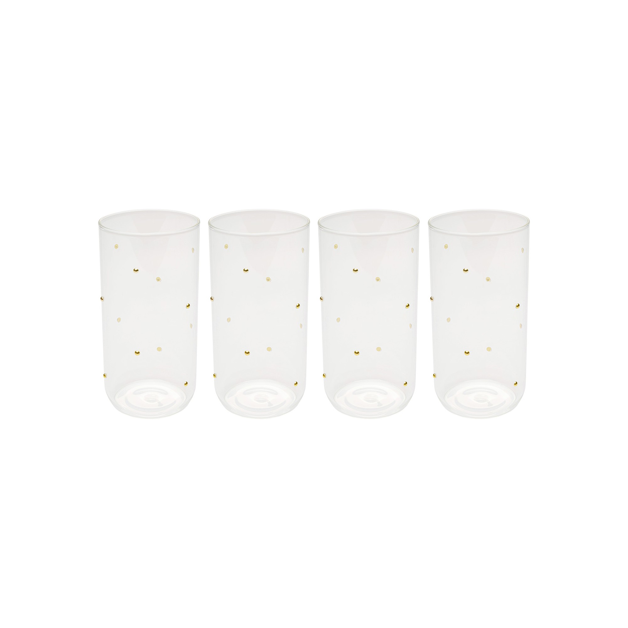 Waterglazen hoog Glam Dots goud (4/set) Kare Design