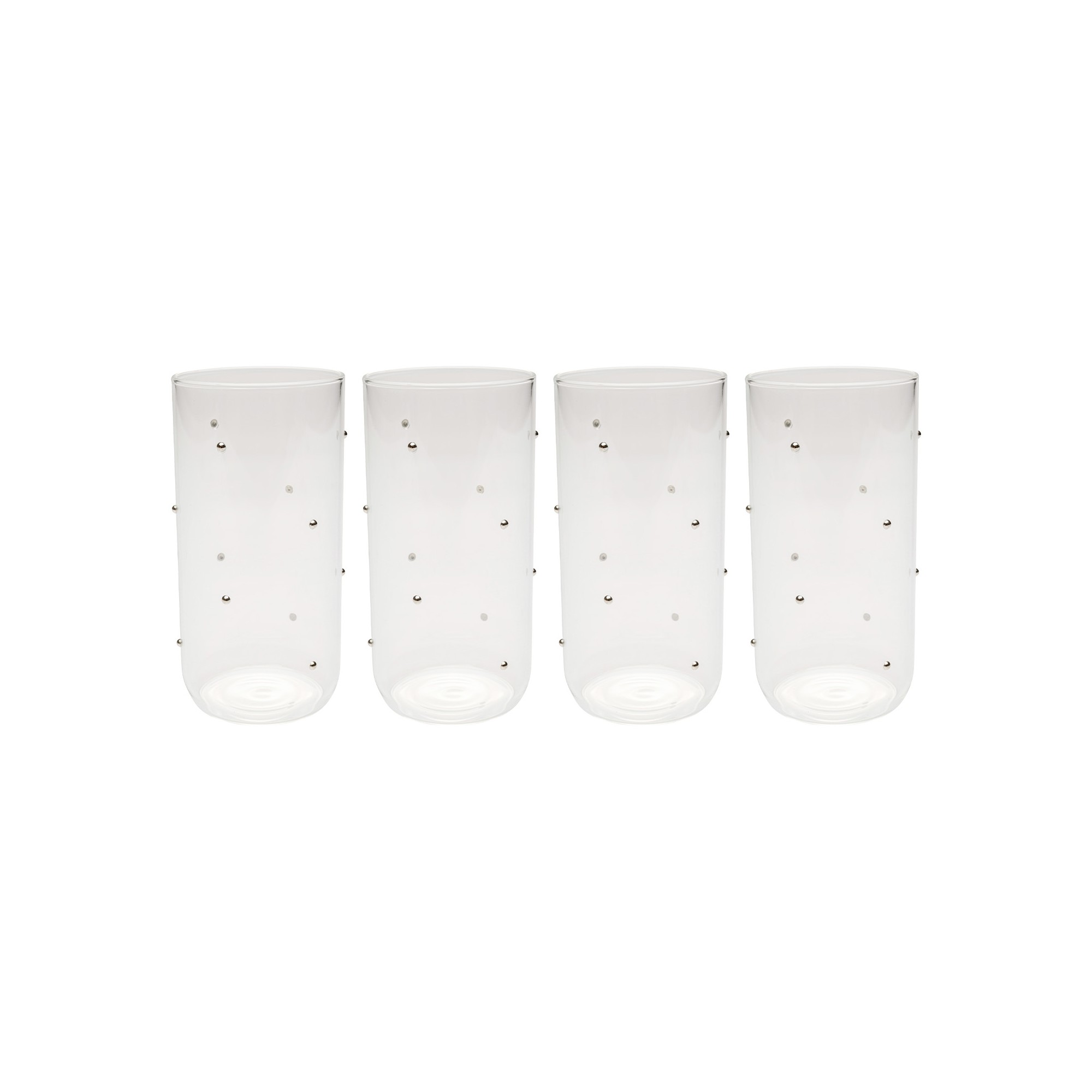 Waterglazen hoog Glam Dots zilver (4/set) Kare Design