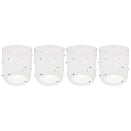 Waterglazen Glam Dots zilver (4/set) Kare Design