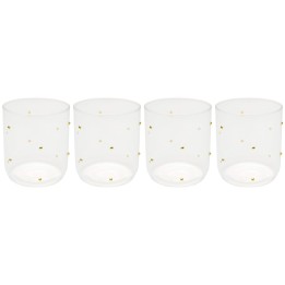 Waterglazen Glam Dots goud (4/set) Kare Design