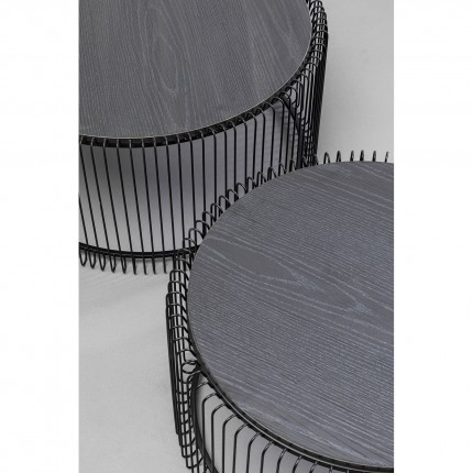 Salontafel Wire zwart hout (2/Set) Kare Design