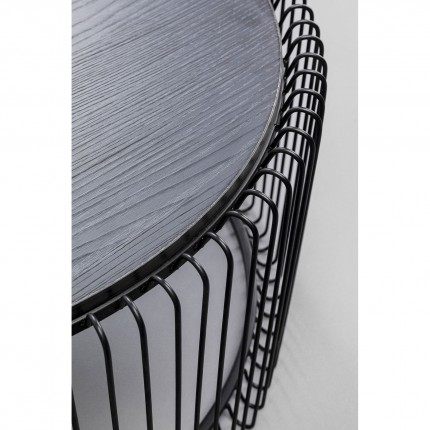 Coffee Table Wire black wood (2/Set) Kare Design