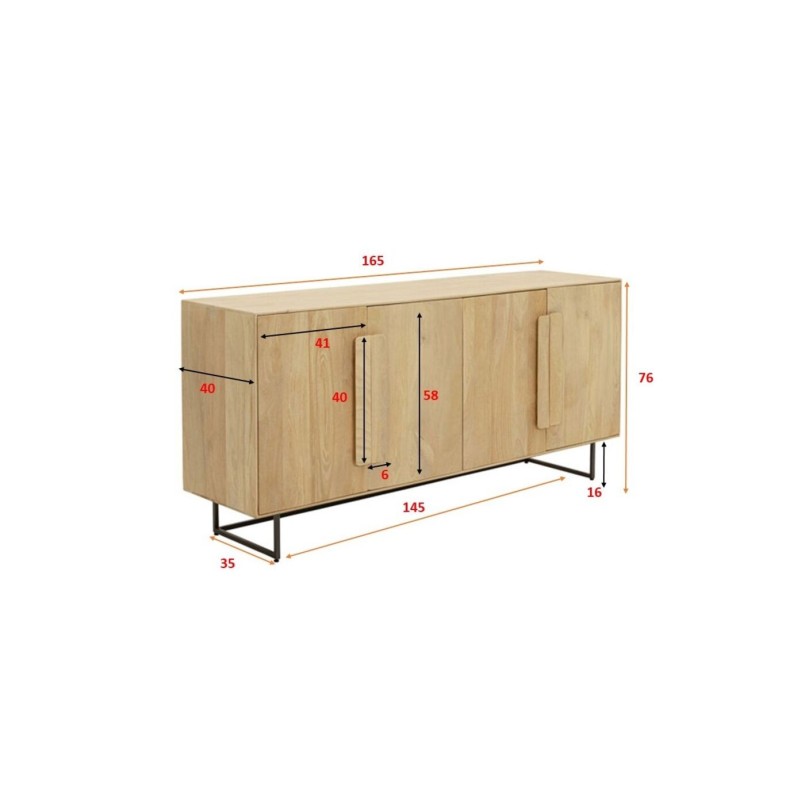 Sideboard Mulino 4 doors Kare Design