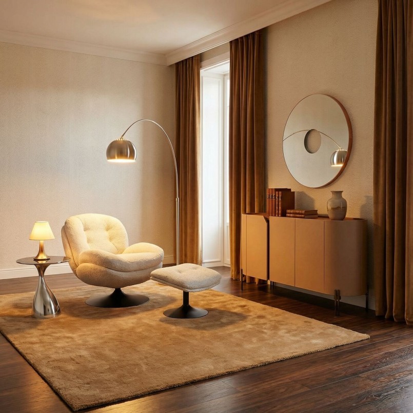 Vloerlamp Lounge 175cm grijs Kare Design