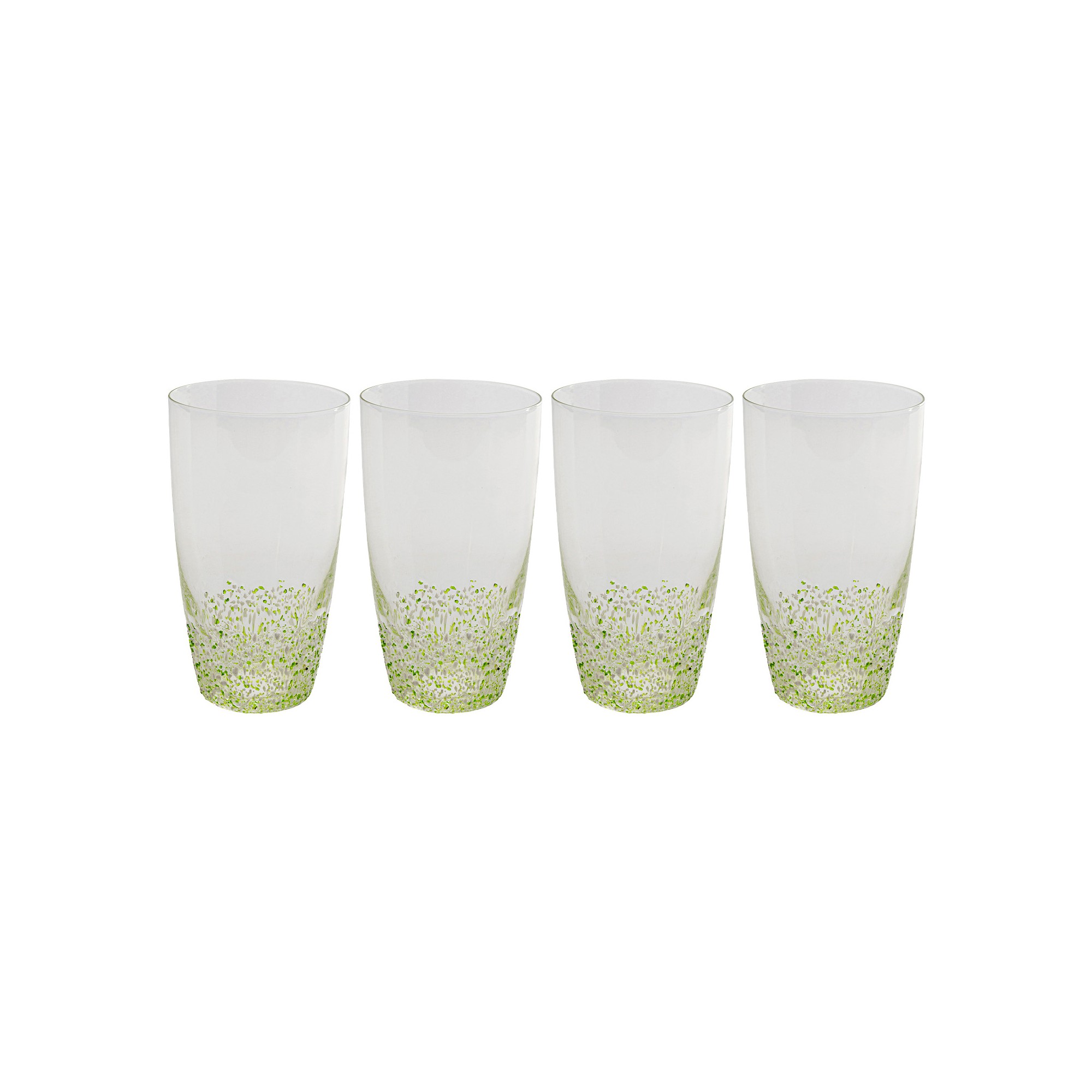 Waterglazen Confetti groen (4/set) Kare Design