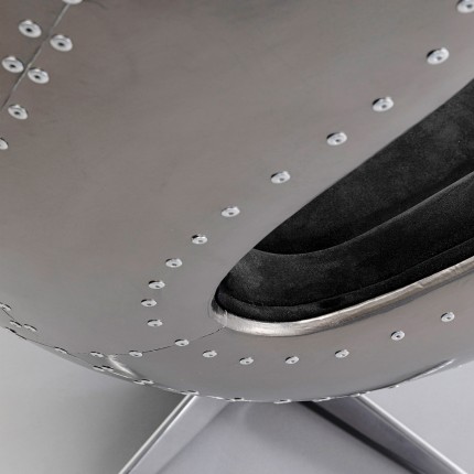 Draaifauteuil Lounge geweermetaal Kare Design