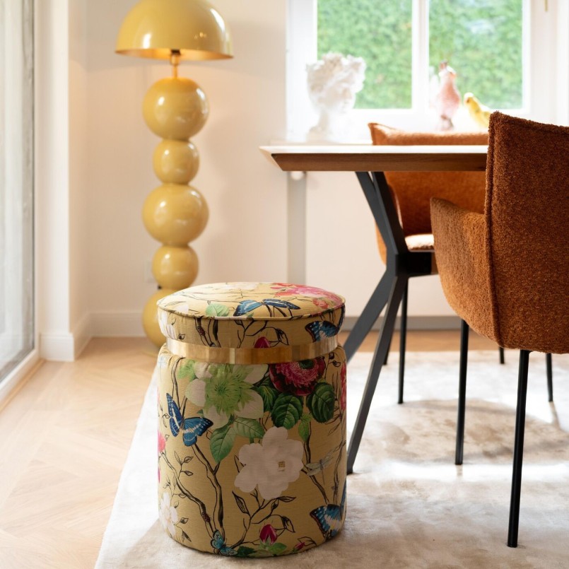 Kruk Flower Fever Ø39cm geel Kare Design