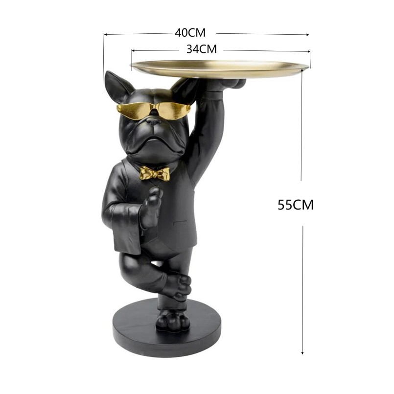Black and gold butler side table - Kare Design