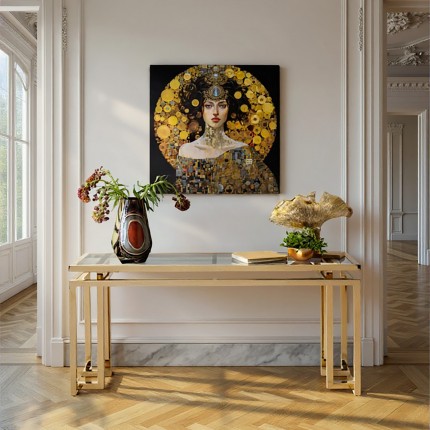 Schilderij vrouw Art Nouveau 80x80cm Kare Design