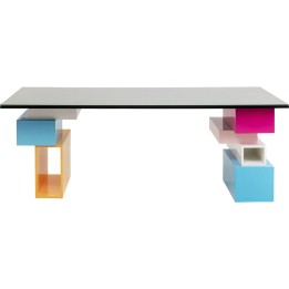 Bureau Pixel avec plateau verre 200x90cm