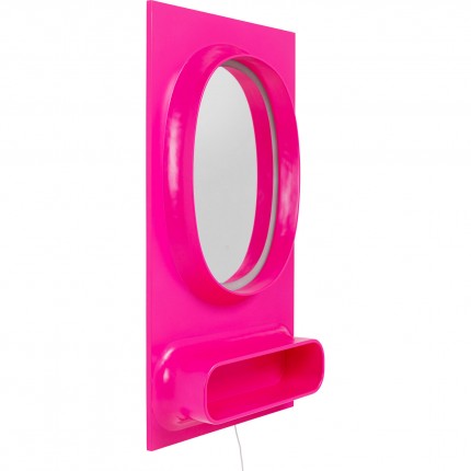 Mirror Aero LED 141x80cm pink Kare Design