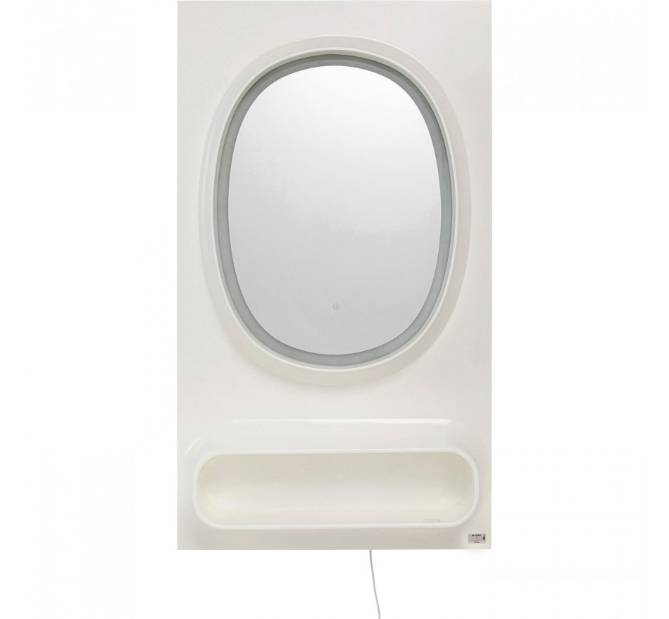 Mirror Aero LED 141x80cm white Kare Design