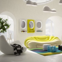 Miroir mural Aero LED blanc 80x141cm