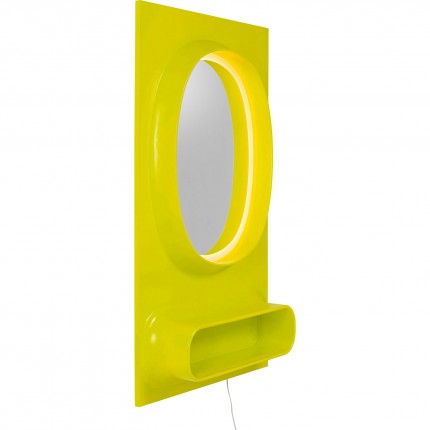 Mirror Aero LED 141x80cm green Kare Design