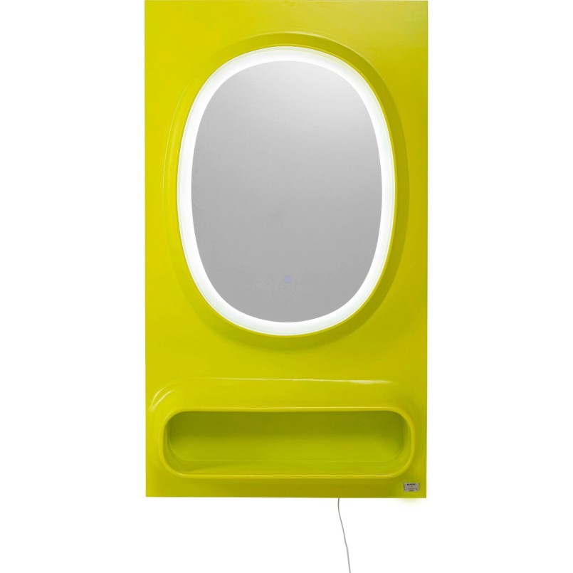 Miroir mural Aero LED vert 80x141cm