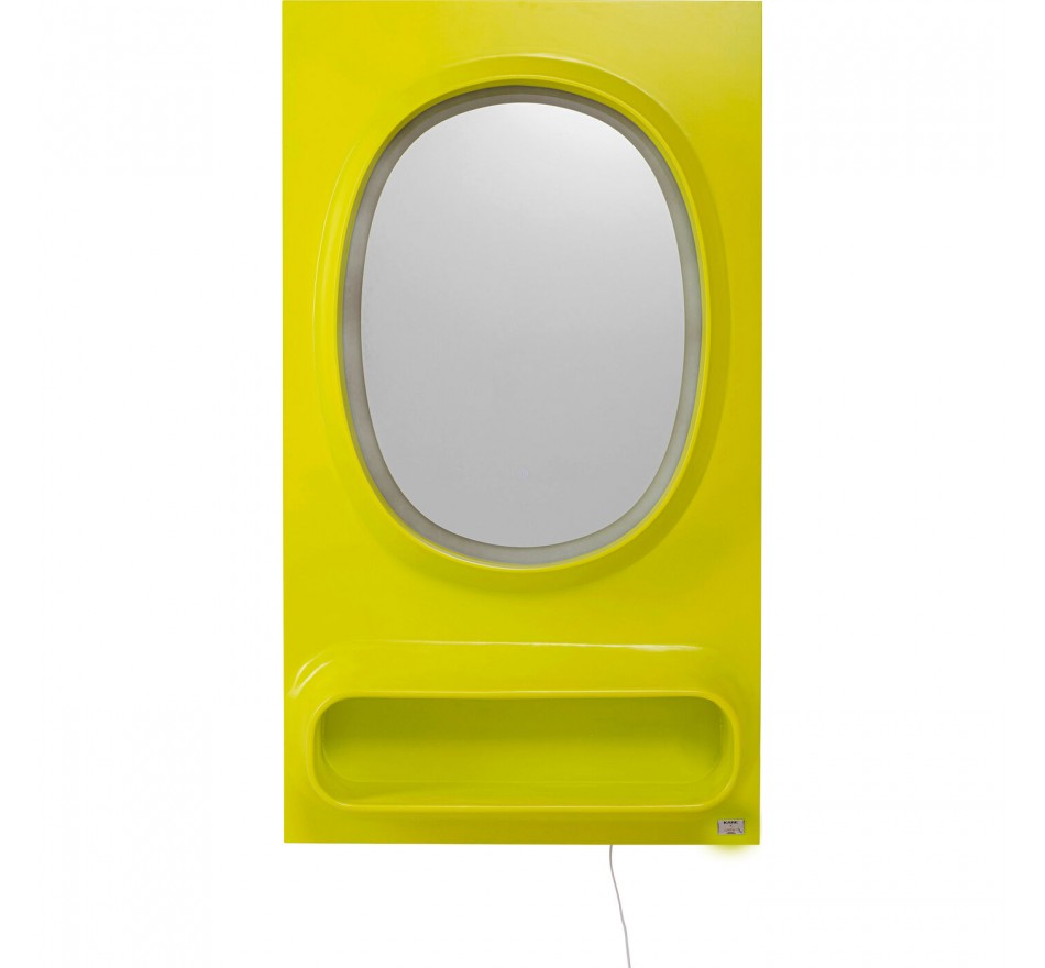 Spiegel Aero LED 141x80cm groen Kare Design