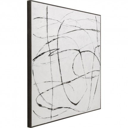 Schilderij Sketch 120x120cm wit Kare Design