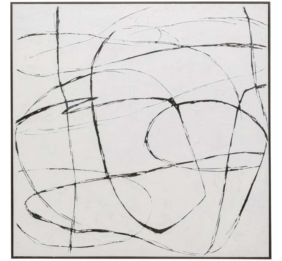 Schilderij Sketch 120x120cm wit Kare Design