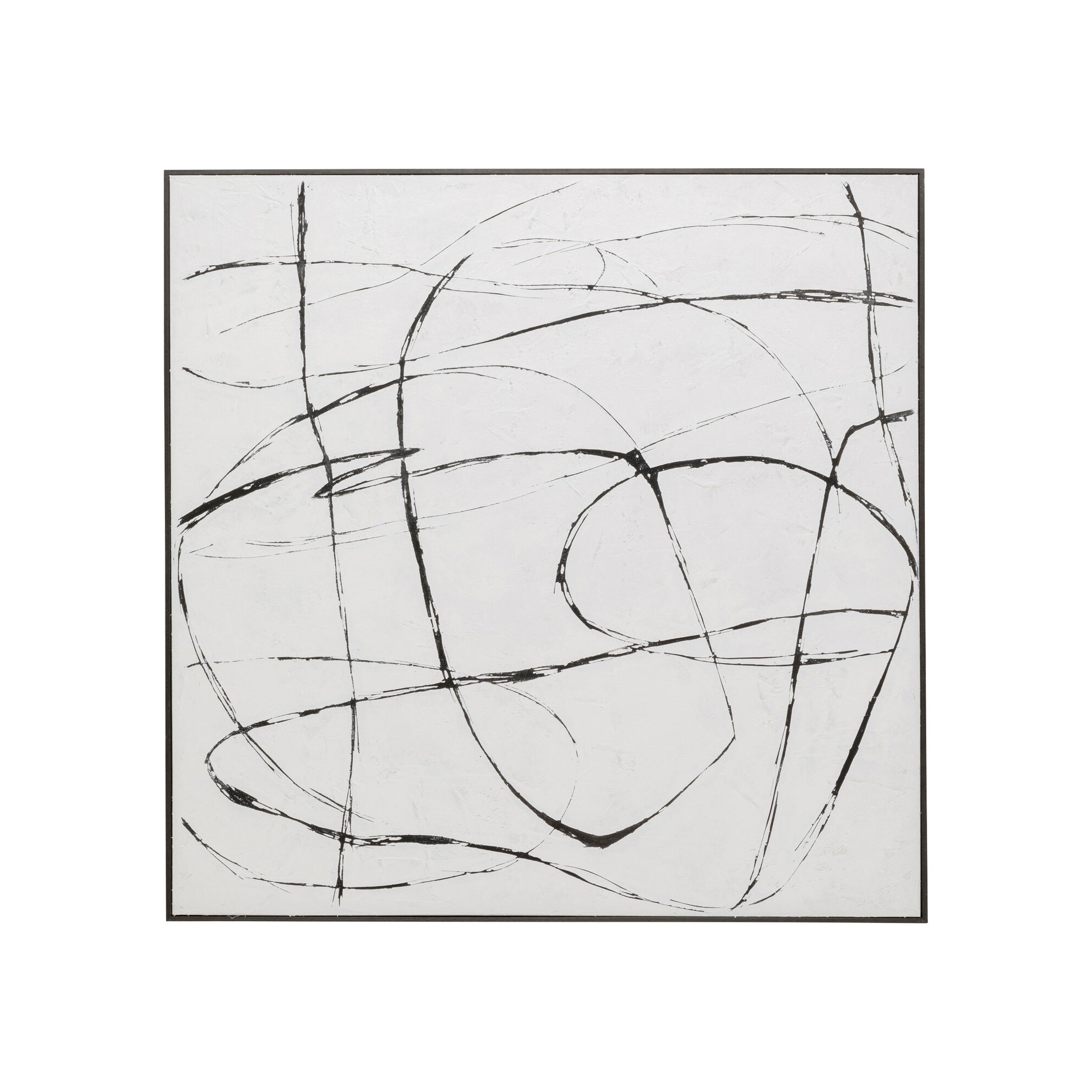 Tableau sur toile Sketch blanc 120x120cm