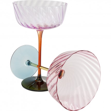 Champagneglazen Twist (4/set) Kare Design