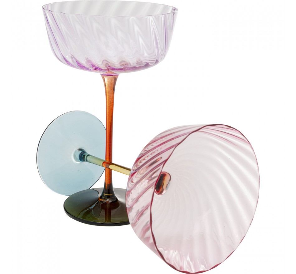 Champagneglazen Twist (4/set) Kare Design