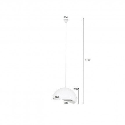 Pendant Lamp Cloud Beam 45cm white Kare Design