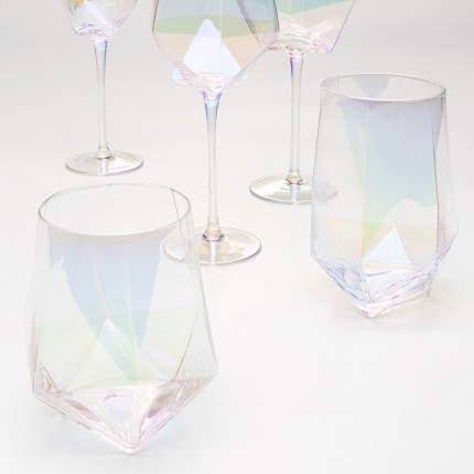 Waterglazen Diamond 15cm (4/set) Kare Design