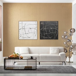 Schilderij Sketch 120x120cm wit Kare Design