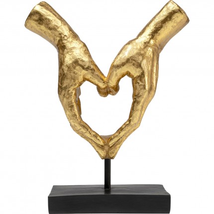 Woonaccessoires handen hart goud staand 33cm Kare Design