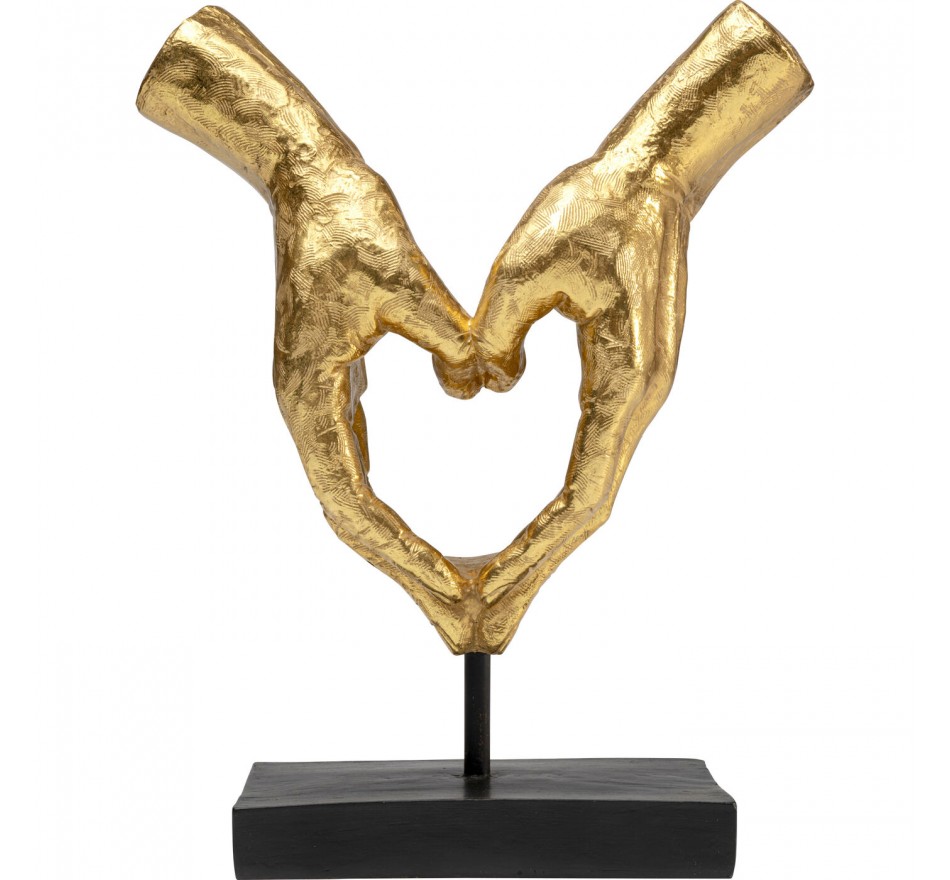 Woonaccessoires handen hart goud staand 33cm Kare Design