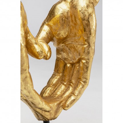 Deco hands heart gold standing 33cm Kare Design