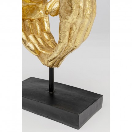 Woonaccessoires handen hart goud staand 33cm Kare Design
