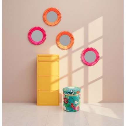 Schoenenkast Caruso geel 3+1 laden Kare Design