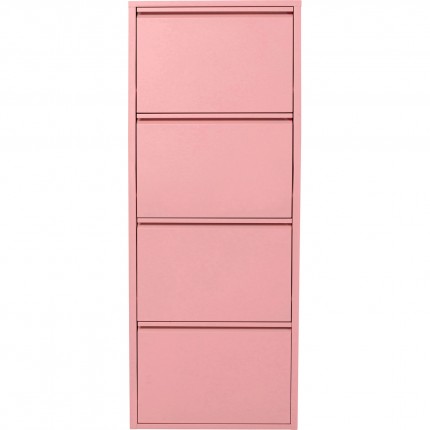 Schoenenkast Caruso roze 4 laden Kare Design