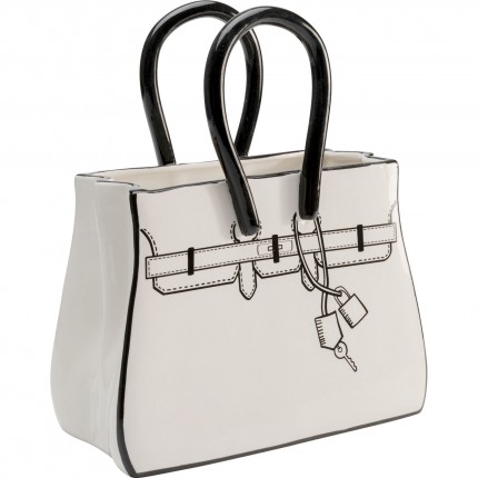 Vase Favola bag white and black Kare Design