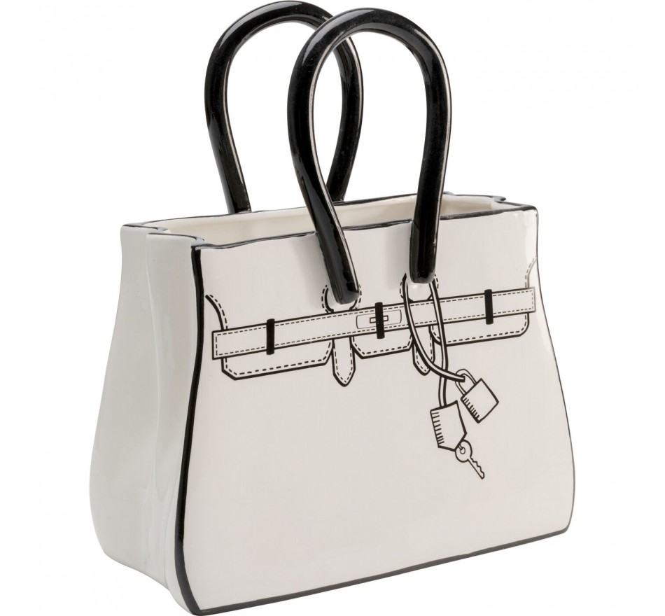 Vase Favola bag white and black Kare Design