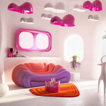 Pendant Lamp Cloud Beam Double 100cm white Kare Design