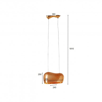 Pendant Lamp Cloud Beam Double 50cm copper Kare Design