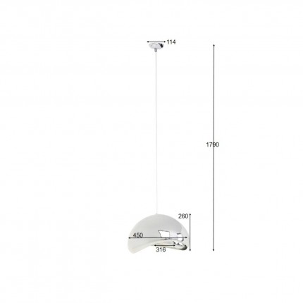Pendant Lamp Cloud Beam 45cm silver Kare Design