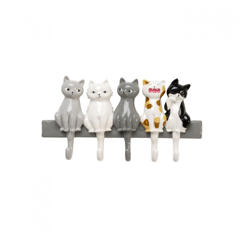 Wand Kapstok zingende katten Kare Design