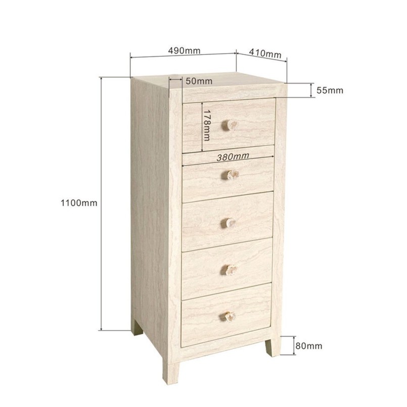 Ladekast Travertino 5 lades Kare Design