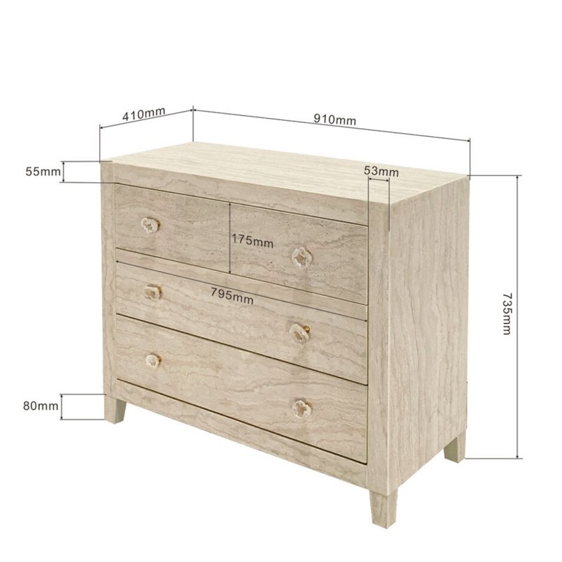 Ladekast Travertino 3 lades Kare Design