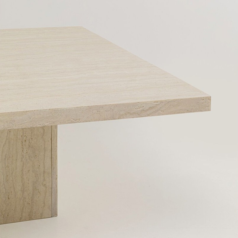 Salontafel Travertino 100x100cm Kare Design