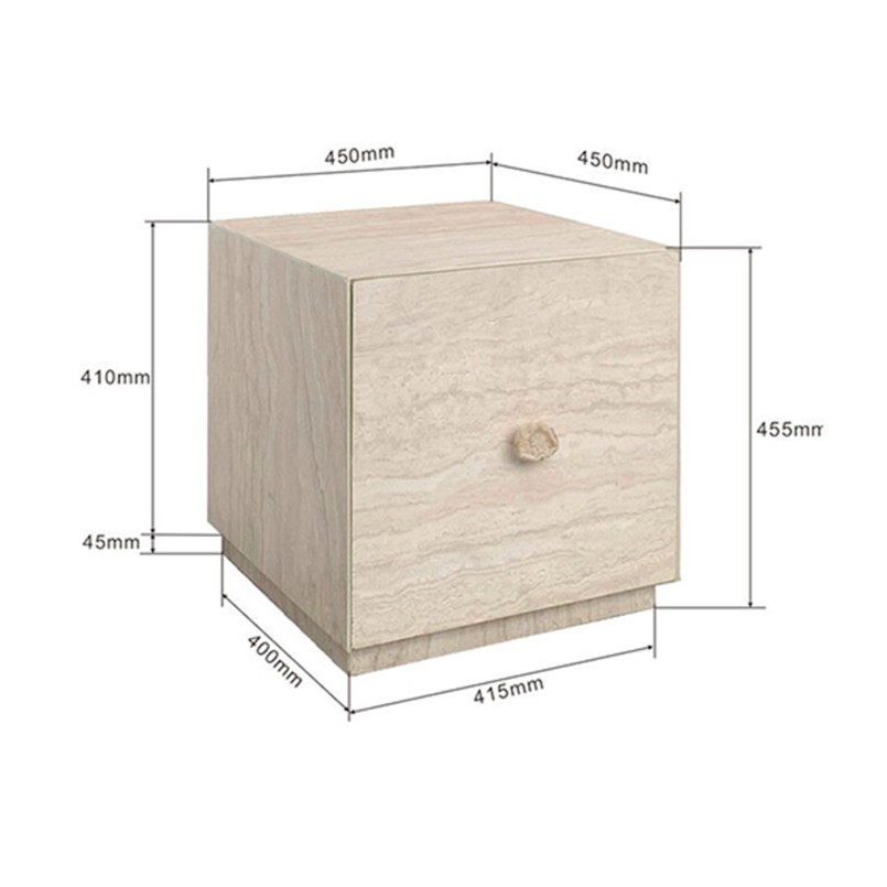 Nightstand Travertino 1 drawer Kare Design