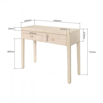 Console Travertino 100x40cm Kare Design