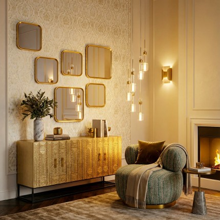 Spiegel Vincenza 43x43cm goud Kare Design