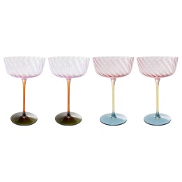 Champagneglazen Twist (4/set) Kare Design
